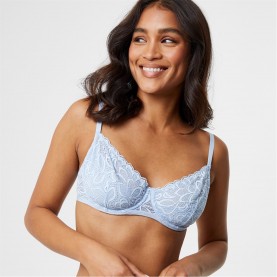 Jack Wills Embroidered Lace Underwire Bra - Blue дамско,лятно,бельо,jack,wills,embroidered,lace,underwire,bra,blue