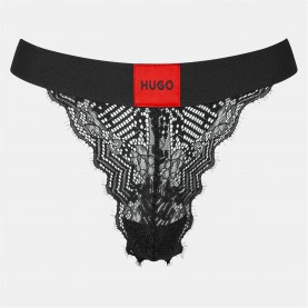 Hugo Lace Thong - Black дамско,бельо,hugo,lace,thong,black