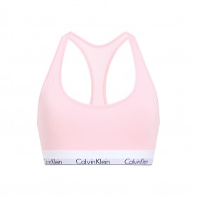 Бюстие Calvin Klein Modern Cotton Logo Bralette - Buff Pink бюстие,дамско,бельо,calvin,klein,modern,cotton,logo,bralette,buff,pink