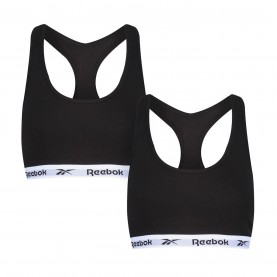 Reebok 2 Pack Crop Top Frankie - Black/White отново,на,училище,бельо,за,училище,дамско,бельо,reebok,2,pack,crop,top,frankie,black,white