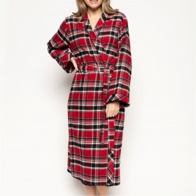 рокля,дамски,пижами,cyberjammies,clarissa,long,dressing,gown,red,check