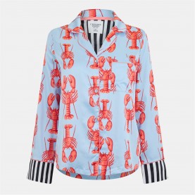 пижама,дамски,пижами,chelsea,peers,print,long,sleeve,pyjamas,set,blue,lobster