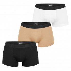 боксерки,аксесоари,на,разпродажба,мъжко,бельо,boss,men's,soft,fabric,logo,detail,trunks,blk,wht,beige
