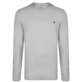 тениска,мъжки,тениски,polo,ralph,lauren,long,sleeve,crew,neck,jersey,t,shirt,heather,grey