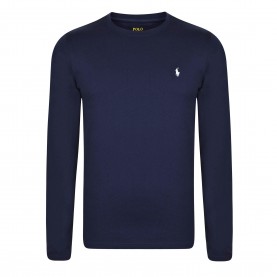 тениска,мъжки,тениски,polo,ralph,lauren,long,sleeve,crew,neck,t,shirt,navy,white