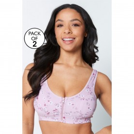 дамско,лятно,бельо,studio,2,pack,zip,through,floral,bra,multi