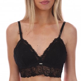 Boss Bianca Lace Triangle Bra - Black boss,bianca,lace,triangle,bra,black