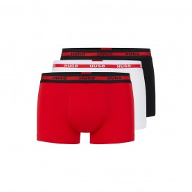 боксерки,мъжко,бельо,hugo,3,pack,organic,boxer,shorts,red,blck,wht