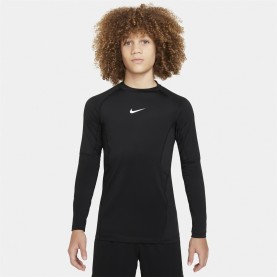 Nike Pro Big Kids' (Boys') Dri-FIT Long-Sleeve Top - Black промоция,на,зимни,облекла,коледни,подаръци,за,фитнес,маниаците,коледни,подаръци,за,любителите,на,бягането,дрехи,за,училище,детски,долни,дрехи,долни,дрехи,з