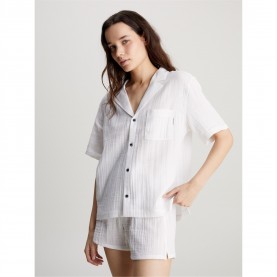 Къси панталони Calvin Klein Women's Pyjama Shorts - White къси,панталони,дамски,пижами,calvin,klein,women's,pyjama,shorts,white