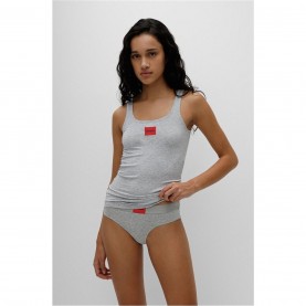 дамски,пижами,hugo,red,logo,label,vest,medium,grey