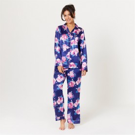пижама,дамски,пижами,дамски,облекла,размер,studio,satin,floral,pyjama,navy,floral