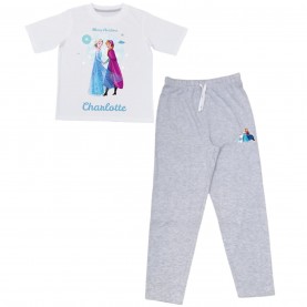 Linea Personalised Christmas Junior Disney PJs - Frozen детски,пижами,linea,personalised,christmas,junior,disney,pjs,frozen