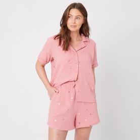 пижама,дамски,пижами,дамски,облекла,размер,be,you,foil,flower,woven,pyjama,set,pink