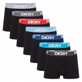 Боксерки DKNY Mens 7 pack Trunks Seattle - Blck/Blu/Rd/Gry боксерки,мъжко,бельо,dkny,mens,7,pack,trunks,seattle,blck,blu,rd,gry