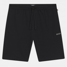 къси,панталони,мъжки,пижами,boss,men's,embroidered,waffle,pyjama,shorts,black,001