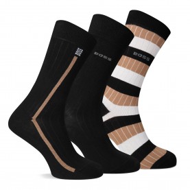 Чорапи Boss Mens Fine Rib Crew Socks - Black 001 чорапи,мъжки,чорапи,boss,men,s,fine,rib,crew,socks,black,001