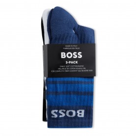 чорапи,чорапи,на,разпродажба,всички,чорапи,мъжки,чорапи,boss,men's,rib,stripe,crew,socks,blk,nvy,wht,963