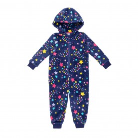 пижама,бебешки,облекла,детски,пижами,miso,girls,star,fleece,onesie,navy,multi