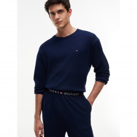 Комплект Tommy Hilfiger THB Ls Waffle Set Sn64 - Carbon Navy комплект,мъжки,пижами,tommy,hilfiger,thb,ls,waffle,set,sn64,carbon,navy