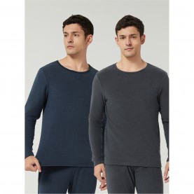 тениска,мъжки,пижами,howick,2,pack,long,sleeve,thermal,t,shirts,navy,charcoal