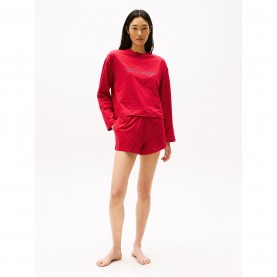 дамски,пижами,tommy,hilfiger,tommy,hilfiger,long,sleeve,bodysuit,hearts,red