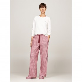 пижама,дамски,пижами,tommy,hilfiger,flannel,pyjama,and,slipper,set,ivory,red