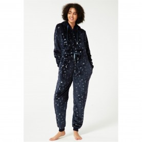 пижама,дамски,пижами,дамски,облекла,размер,linea,luxury,star,foil,onesie,navy