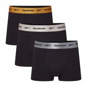 Боксерки Reebok Mens 3 pack Trunks Hirst - Black боксерки,мъжко,лятно,бельо,разпродажба,reebok,аксесоари,на,разпродажба,мъжко,бельо,reebok,mens,3,pack,trunks,hirst,black