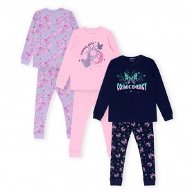 пижама,детски,пижами,miso,girls,3,pack,cosmic,pyjama,set,navy,purple