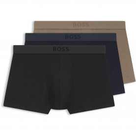 Boss BW Trnk Hthr 3pk Sn64 - Blk/Bge/Nvy мъжко,бельо,boss,bw,trnk,hthr,3pk,sn64,blk,bge,nvy