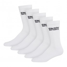 Чорапи DKNY Mens 5 Pack Sport Socks Radde - White чорапи,мъжки,чорапи,dkny,mens,5,pack,sport,socks,radde,white