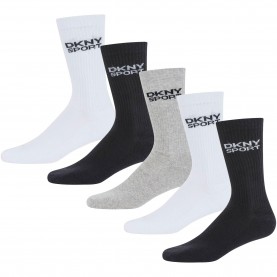 Чорапи DKNY Mens 5 Pack Sport Socks Radde - Black/Whit/Grey чорапи,мъжки,чорапи,dkny,mens,5,pack,sport,socks,radde,black,whit,grey