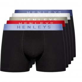 боксерки,мъжко,лятно,бельо,henleys,5,pack,boxers,black