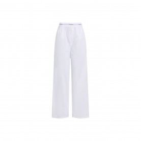 дамски,пижами,calvin,klein,logo,wb,poplin,pant,white