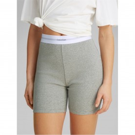 къси,панталони,дамски,пижами,calvin,klein,cotton,stretch,rib,lounge,shorts,grey,heather