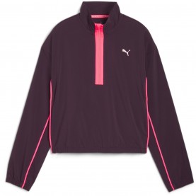 дамски,туристически,полари,разпродажба,puma,дамски,полари,puma,run,for,her,fashion,woven,half,zip,fleece,womens,purple,pink