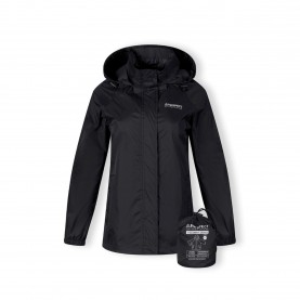 Непромокаемо яке Minoti Women packaway waterproof jacket with hood black - Black непромокаемо,яке,дамски,водоустойчиви,дамски,жилетки,minoti,women,packaway,waterproof,jacket,with,hood,black,black