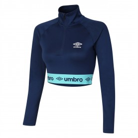дамско,горнище,с,цип,дамски,туристически,полари,umbro,cropped,quarter,zip,top,womens,navy,cyan