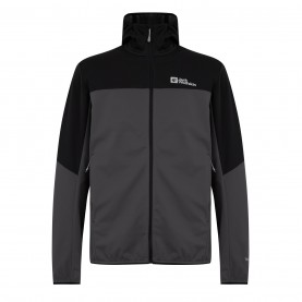 Яке Jack Wolfskin Men's Feldberg Water Resistant Windproof Hooded Long Sleeve Softshell Jacket - Grey яке,мъжки,якета,jack,wolfskin,men's,feldberg,water,resistant,windproof,hooded,long,sleeve,softshell,jacket,grey