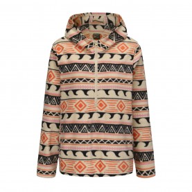 дамска,поларена,блуза,туристическо,облекло,дамско,туристическо,облекло,дамски,туристически,полари,gelert,1,4,zip,hooded,fleece,top,womens,cream,aop