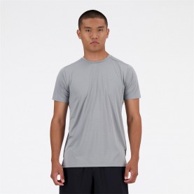 New Balance Mens Short-Sleeve Performance Running Top - Grey мъжки,облекла,за,бягане,new,balance,men,s,short,sleeve,performance,running,top,grey