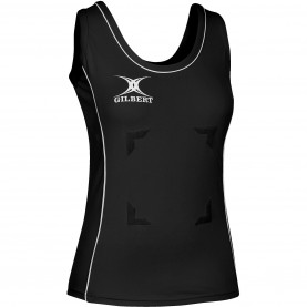 Дамски потник Gilbert Womens Tank Top Vest - Black/White дамски,потник,нетбол,gilbert,women,s,tank,top,vest,black,white
