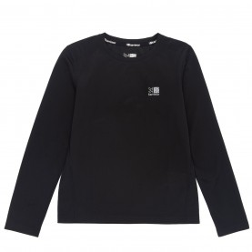 Детска тениска Karrimor Long Sleeve Run T Shirt Junior Girls - Black/Grey детска,тениска,час,по,физическо,детски,тениски,лека,атлетика,облекла,за,бягане,горнища,за,бягане,karrimor,long,sleeve,run,t,shirt,junior,girls,black,grey