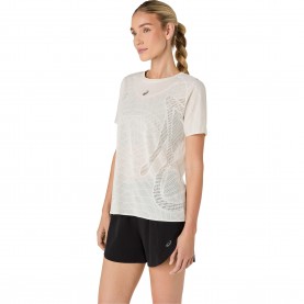Дамска тениска Asics Womens Metarun Short Sleeve Running T-Shirt - Cream дамска,тениска,облекла,за,бягане,дамски,облекла,за,бягане,лека,атлетика,asics,women,s,metarun,short,sleeve,running,t,shirt,cream