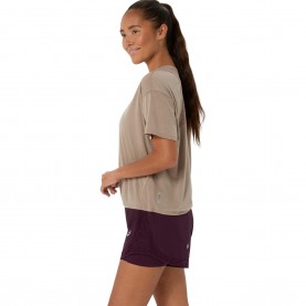 Дамска тениска Asics Womens Nagino Short Sleeve Running T-Shirt - Greige дамска,тениска,облекла,за,бягане,дамски,облекла,за,бягане,лека,атлетика,asics,women,s,nagino,short,sleeve,running,t,shirt,greige