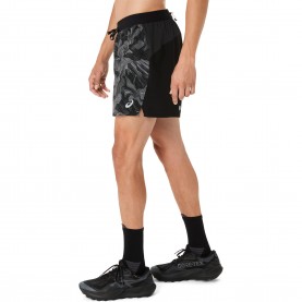 Asics Fujitrail All Over Print 5in Short Running Mens - Perf Black мъжки,къси,панталони,мъжки,облекла,за,бягане,дамски,облекла,за,бягане,лека,атлетика,asics,fujitrail,all,over,print,5in,short,running,mens,perf,black