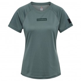 дамски,топове,облекла,за,бягане,горнища,за,бягане,дамски,облекла,за,бягане,newline,women's,charge,short,sleeve,performance,running,top,balsam,green