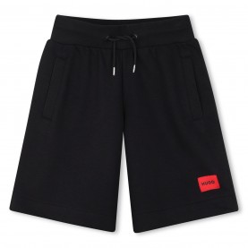 детски,3/4,панталони,hugo,hugo,logo,short,jn62,black,09b