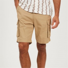 Brave Soul Mens Cotton Canvas Cargo Short - Stone мъжки,къси,панталони,мъжки,панталони,brave,soul,mens,cotton,canvas,cargo,short,stone